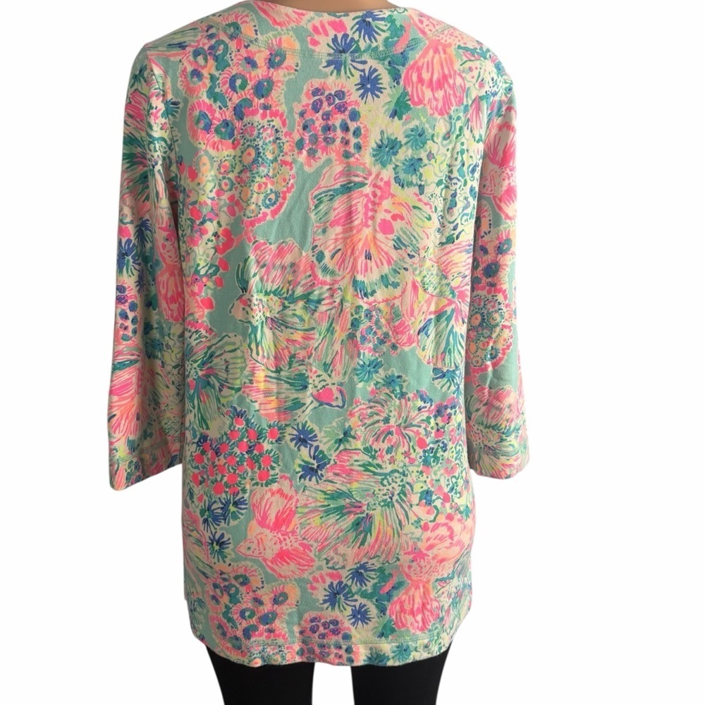 Lilly Pulitzer Justina Tunic Gypsea Serene Blue - Picture 7 of 9
